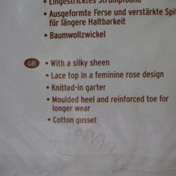 TCM Vintage Pantyhose. Made in Germany Black Sz 38/40 or 2 Eur Union. 20 Den NEW - Picture 6 of 6